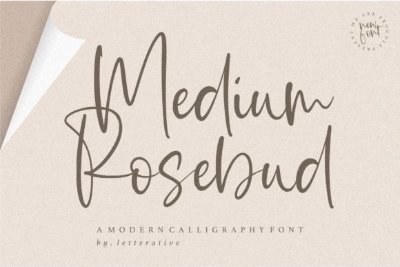 Medium Rosebud: A Handwritten Font for Real Craft Projects
