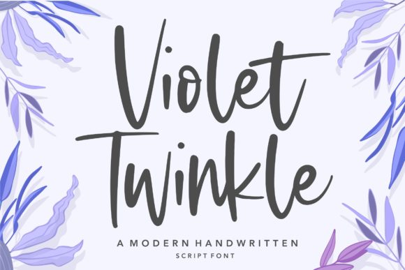 Violet Twinkle: A Handwritten Font That Feels Like Magic on Labels & Printables